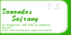 domonkos safrany business card